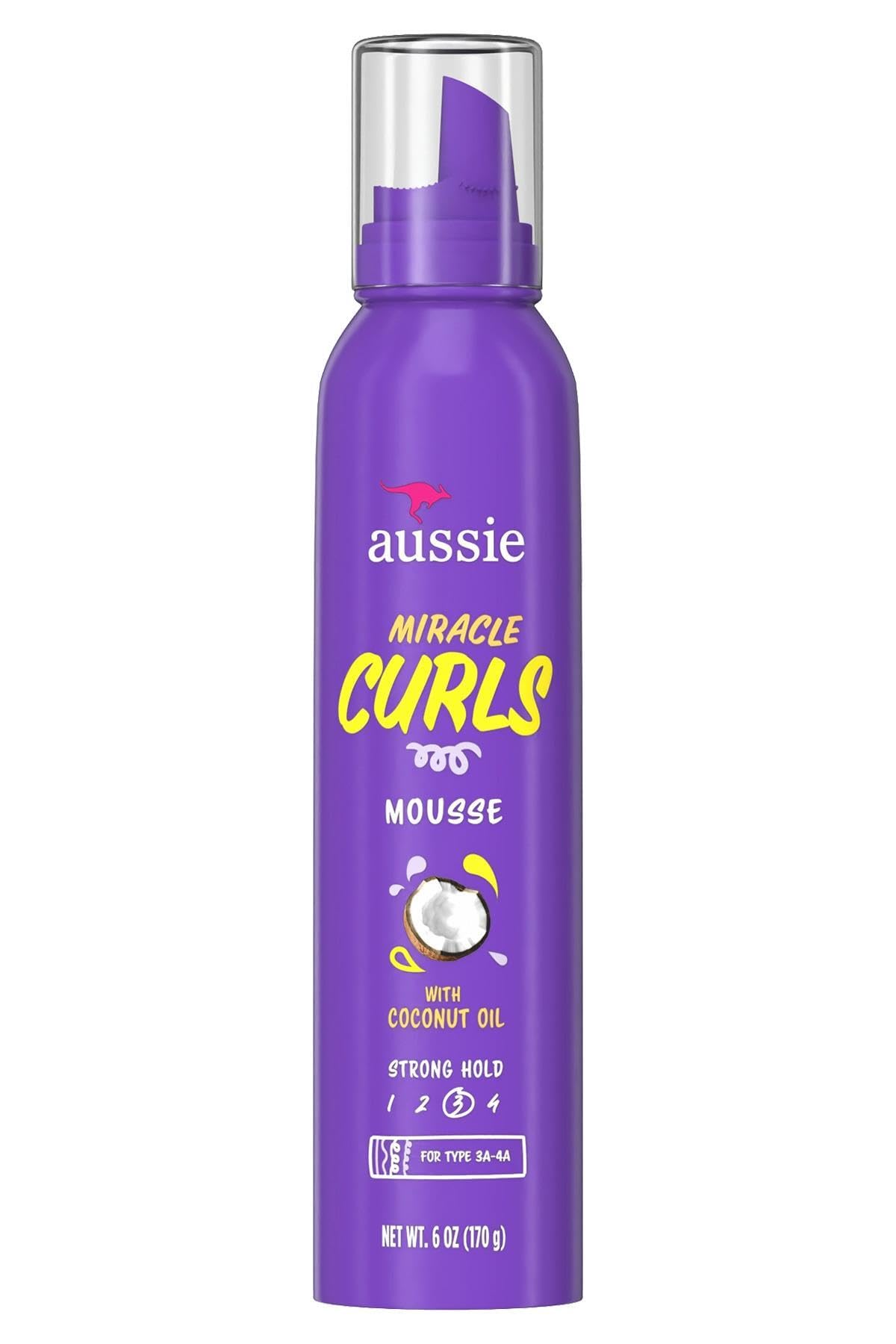 Aussie Aussie Miracle Curls Styling Mousse With Coconut & Australian Jojoba Oil 6.0 Ounce, 6 Ounces