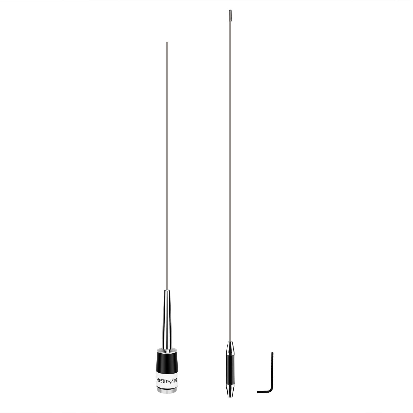 Photo 1 of Retevis MA08 Mobile Car Radio Antenna,VHF 136-174 MHz Mobile Antenna,50W 2.15dBi High Gain Car Antennas,Mobile Antenna with SL16-J/M Connector for Many Cars and Antenna Bases(1 Pack)