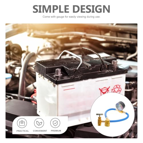 VICASKY R134A Kältemittel Nachfüllset Auto Klimaanlage Kältemittel R134A, Kältemittel Füllrohr R134A Montage Nachfüllschlauch Messsystem Aufladeschlauch mit Messgerät für Auto (1/2 Gewinde für)