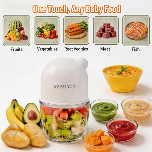 Image of Baby food processor, baby food gift, meat, vegetables, fruits, baby food mixer for newborns, homemade food gifts and purees