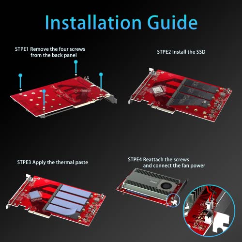 Carte adaptateur PCIe SSD M.2 Databank M4 avec contrôleur Raid Broadcom