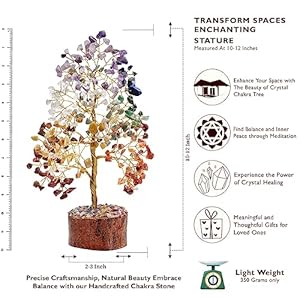 7 Chakra Crystal Tree For Positive Energy Birthday Gifts For Women House Warming Gifts New Home Chakra Tree Tree Of Life Decor Chakra Decor Office Decor For Women Reiki Gifts Spiritual Gifts