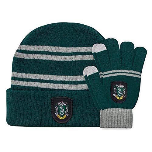 Image of Cinereplicas Harry Potter - Beanie and Gloves Set - Kids - Gryffindor /Slytherin /Ravenclaw /Hufflepuff - Offcially licensed