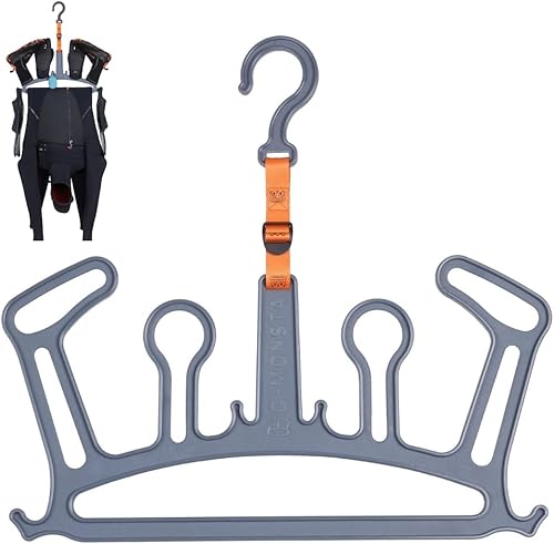 El colgador de traje de neopreno es un colgador resistente de secado rápido para trajes de neopreno, guantes y botas (gris V2)