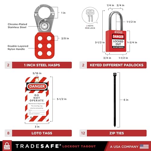 Tradesafe KIT1-2K Lockout Tagout Kit With Hasps thumb #2