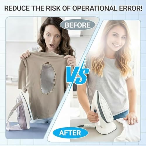 Image of Steam Iron Teflon Shoe Cover, Plate Protector for Standard Size Irons, Quick Install Ironing Accessory, Safe on Cloth