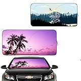 Gven Windshield Sun Shade, Car Shade Front Window Sunset-Yellow Style Sun Visor for Car Shield Block