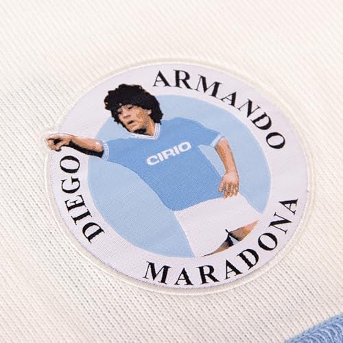 Copa Football - Camiseta de Fútbol - Hombre - Maradona x Napoli 1984 - Blanco - 100% acrílico - Talla XL