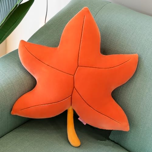 HANDKEI Leaf Shaped Pillow, Plant Pillow, Decorative