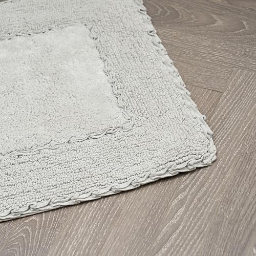 Laura Ashley Ruffle Border Light Grey 27"x 45" 100% Cotton Bath Rug by Laura Ashley - Image 2