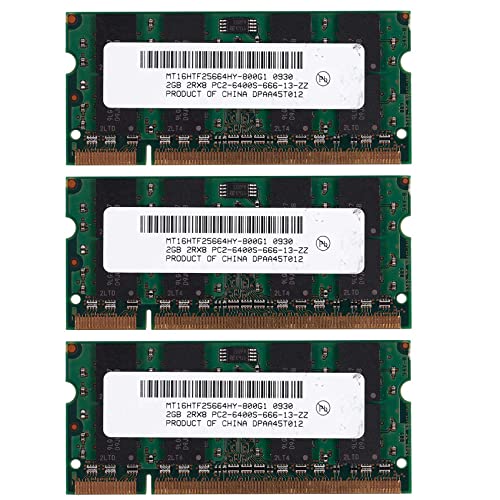 Capacità: 2GB BRIUERG 3X RAM 2 GB DDR2 PC2-6400 800MHz 200Pin 1.8V Memoria per Laptop SO-DIMM