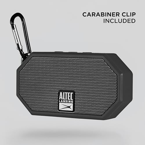 Image of Altec Lansing Mini H2O - Waterproof Bluetooth Speaker, IP67 Certified & Floats in Water, Compact & Portable Speaker for Hiking, Camping, Pool, and Beach,Black