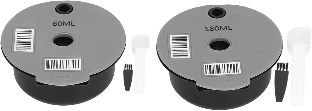 Eco - Conscious Refillable Coffee Filter - Refillable Coffee Capsules, Coffee Disc & Filter Set for Tassimo Machines, Tassimo Filters with Spoon & Brush - Home Cafe Customization 180ML