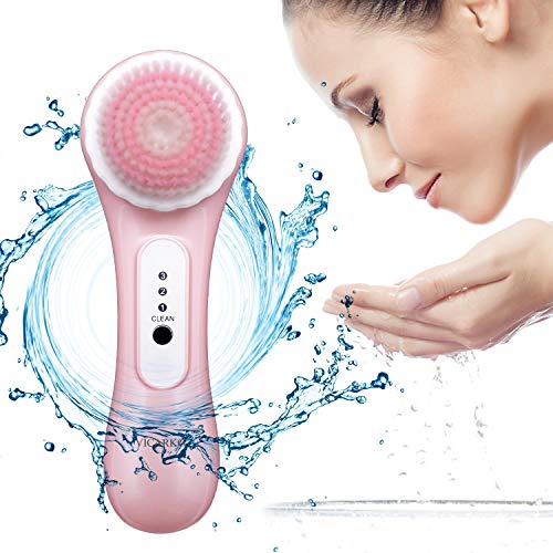 Facial Cleansing Brush, Waterproof Face Spin Brush with 2 Brush Heads 3 Mode