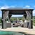 YITAHOME 10X12FT Metal Hardtop Gazebo Outdoor Patio Single Top Canopy Galvanized Iron Aluminum Column Garden Tent Curtains Netting for Backyards Decks Lawns,Gray