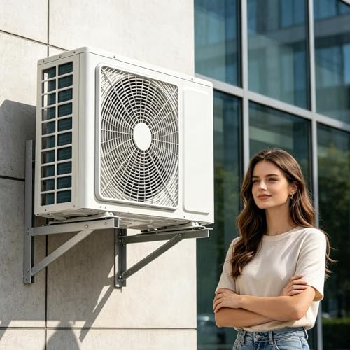 Mini- Split- Halterungen, 2 Stück Schwere Klappbare Wandhalterung, Edelstahl- Klimaanlagen- Wandhalterungen- für Außen Mini Split Kompressor Wärmepumpen Kompressor-8