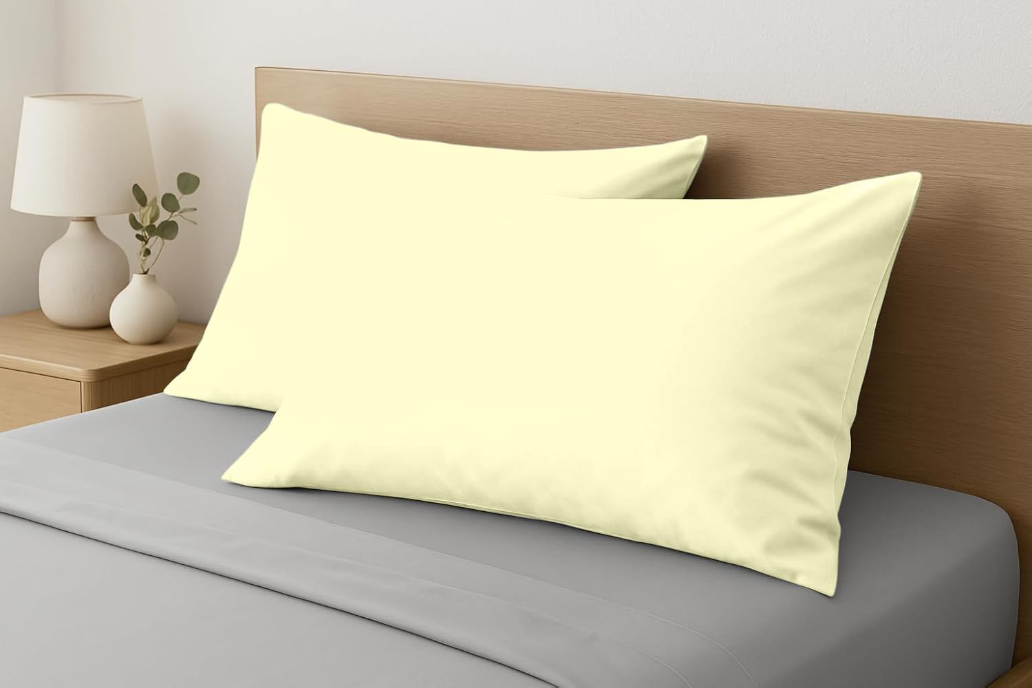 Travel Pillow Cases 12x16 Pack of 2 Ivory Organic Cotton Zipper Closure