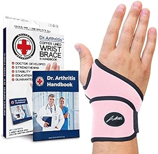 Doctor Developed Premium Wrist Support /Strap / Wrist Brace / Hand Support Doctor Written Handbook Wrist Injuries, Joint Disease, Sprains & More (Single)