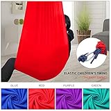 Maximale Tragkraft: 80 kg. dDanke 82 x 82 cm Kinder-Hängematte Schaukel 80 kg Kapazität mit Karabiner zum Aufhängen für Kinder Yoga Sensory Integration Outdoor Camping