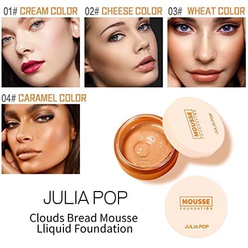 Easilydays Nourishing Liquid Foundation Concealer, Wheat Mousse Cloud Foundation, Concealer Foundation Cream, Durable Non-Removal Bb Cream Waterproof Moisturizing Brightening Seamless Camouflage Makeup thumb #5