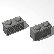 300 Piece Brick, Modified 1x2 with Grille/Fluted Profile, Dark Gray, Compatible with Lego Parts 2877