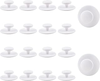 Morobor Self-Stick Drawer Knobs Pull Handle, 20pcs Plastic Drawer Handles 3M Cabinet Knobs Drawer Auxiliary Pulls Handle Self-Stick Handle Helper (Pure White)