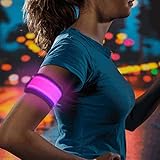 Higo LED Slap Bracelet, Light Up Party Favor Event Wristband, Glowing Sports Safety Armband for Runn