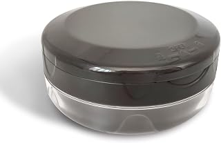 Denture Cup Retainer Case, Leak-proof Denture Case Bath Soaking Container, Retainer Aligner Mouth Guard Night Guard Cleaner Case with Strainer Basket for Traveling, for Women & Men (Black)
