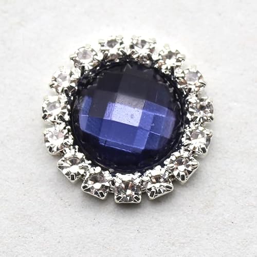 Hoxekle 10Pcs/Lot 16Mm Rhinestone Buttons Acrylic Diamond Button Invitation Gail Hair Bowknot Flower Accessory (Color : 14) #TOP27