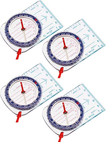 Gejoy Boy Scout Compass Orienteering Compass Adjustable Declination Map Compass for Hiking Fishing