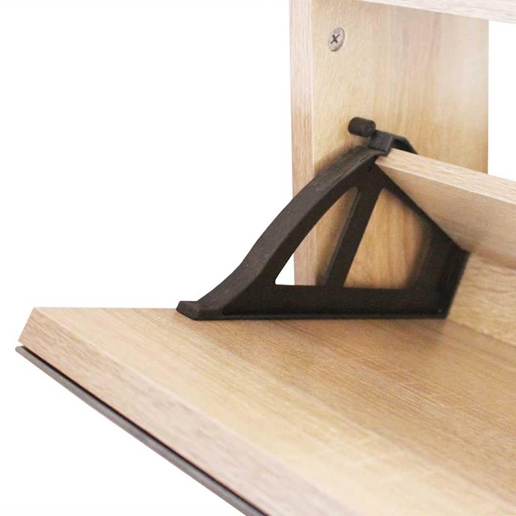 vidaXL Zapatero 3 Compartimentos Espejo Roble 63x17x102,5 cm