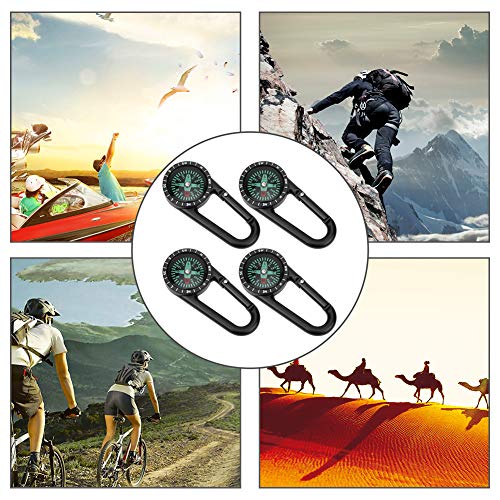 Junlucki Mini bússola, fivela multifuncional de navegação, bússola portátil de liga de zinco para ac