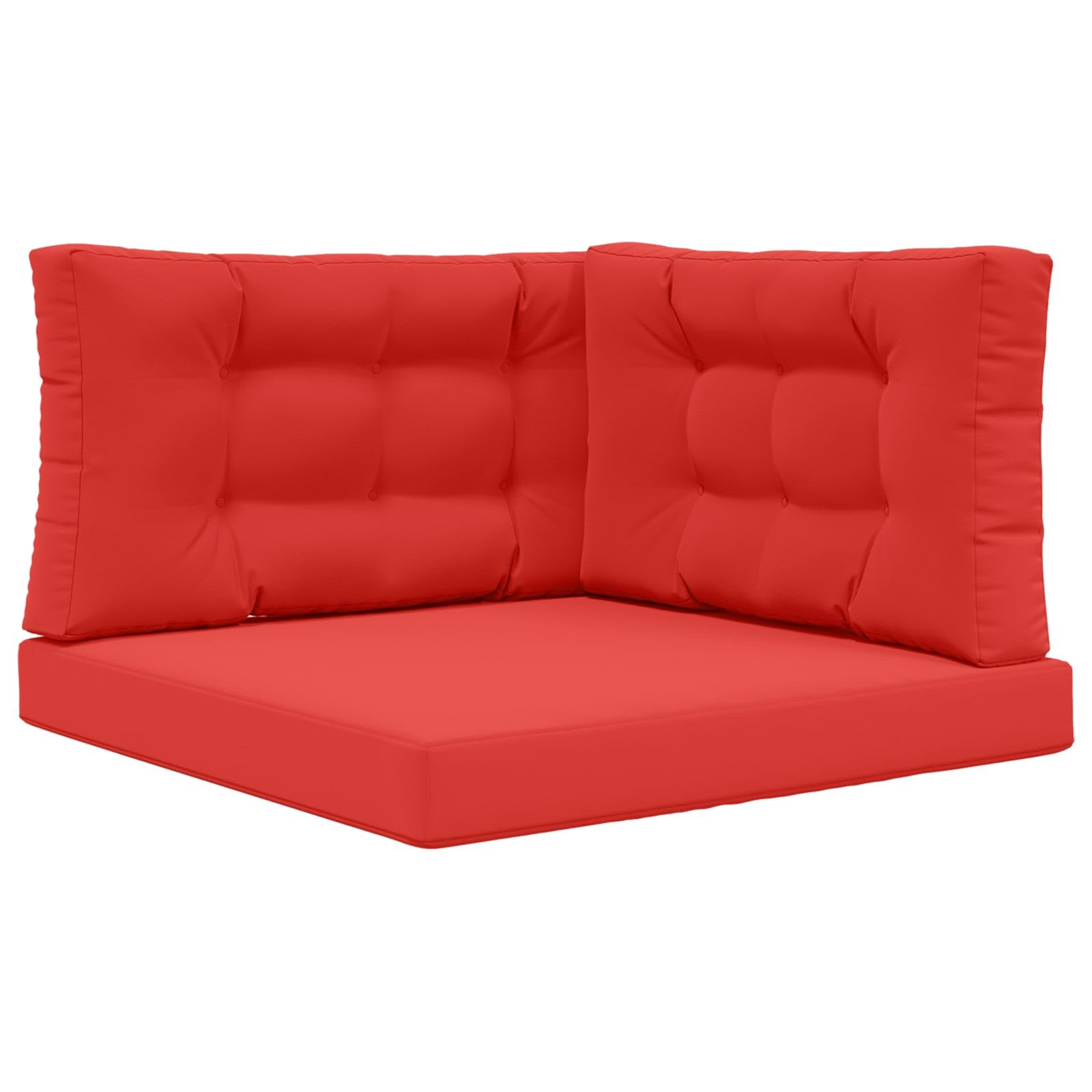 Coussin de canapé d'extérieur rouge 80x80cm lavable contre les assises dures