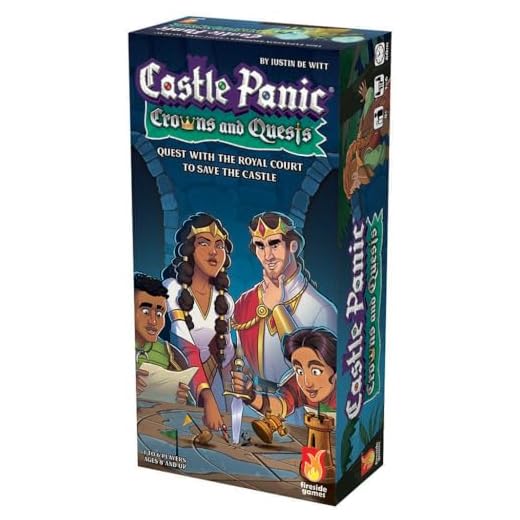 Fireside Games Castle Panic: Crowns and Quests | Expansion | Board Game for Adults and Family | Cooperative | Ages 8+ | for 1 to 6 Players | Average Playtime 45 Minutes | Made by