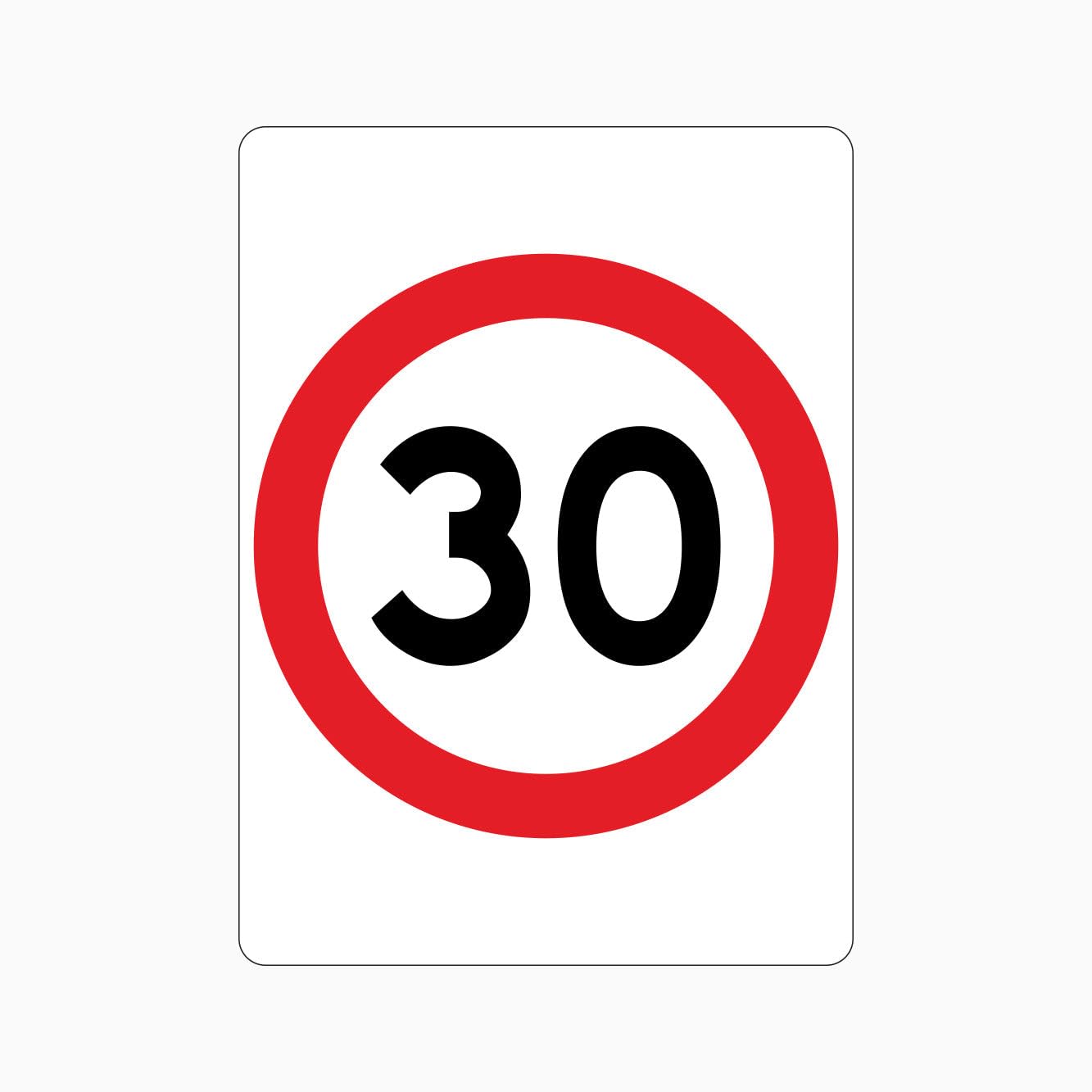 30km SPEED LIMIT Sign Traffic Metal Tin Sign 8 x 12 inch for Industrial & Commercial Series