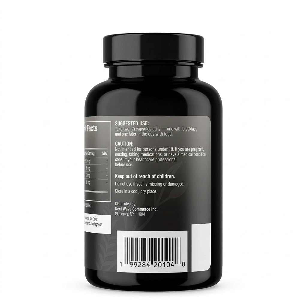 Lions Mane Mushroom Capsules 800 mg with Mushroom Extract, Rhodiola, Bacopa & L-Theanine – Nootropic Brain Health Supplements for Memory, Focus & Mental Clarity – Vegan, Non-GMO – 120 Capsules — Amazon image 8