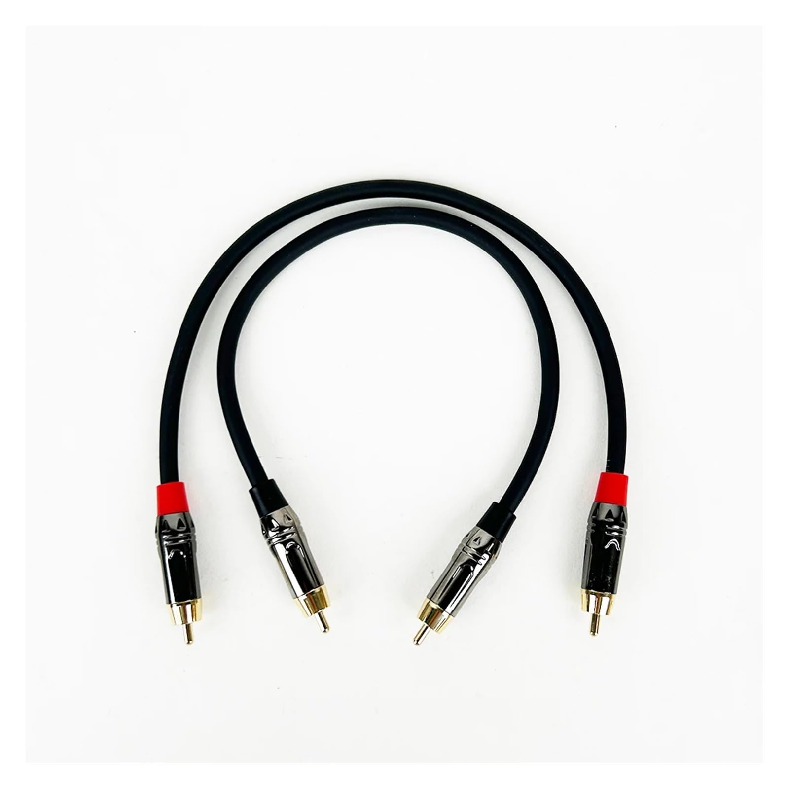 Câble audio 2RCA mâle anti grésillement en cuivre pour liaison ampli 1m