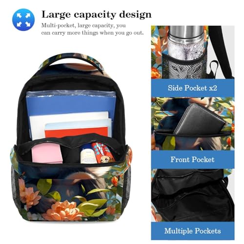 Sac à dos daypack multicolore avec trousse pour étudiants
