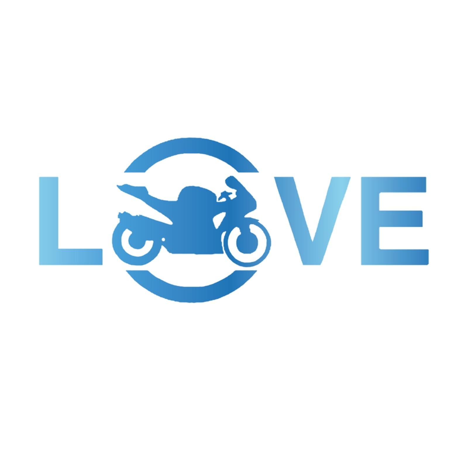 FGLFPXI 16CM*6.8CM Love Motorcycle Car Stickers Fuel Racing Reflective Decoration Decals