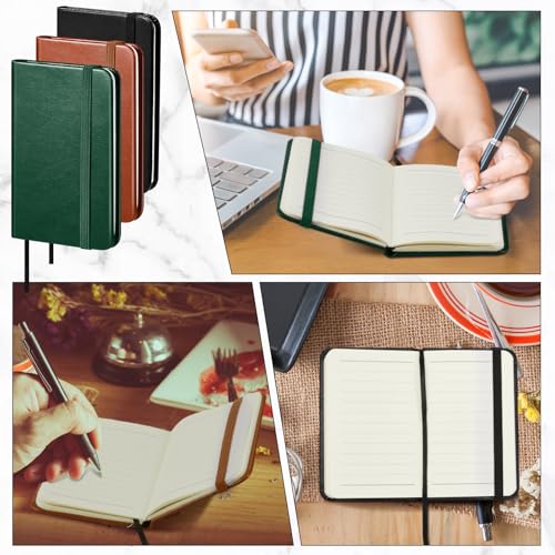 Mini carnet ligné 10,2x6,3 cm avec couverture rigide pour bloc-notes de bureau - 7