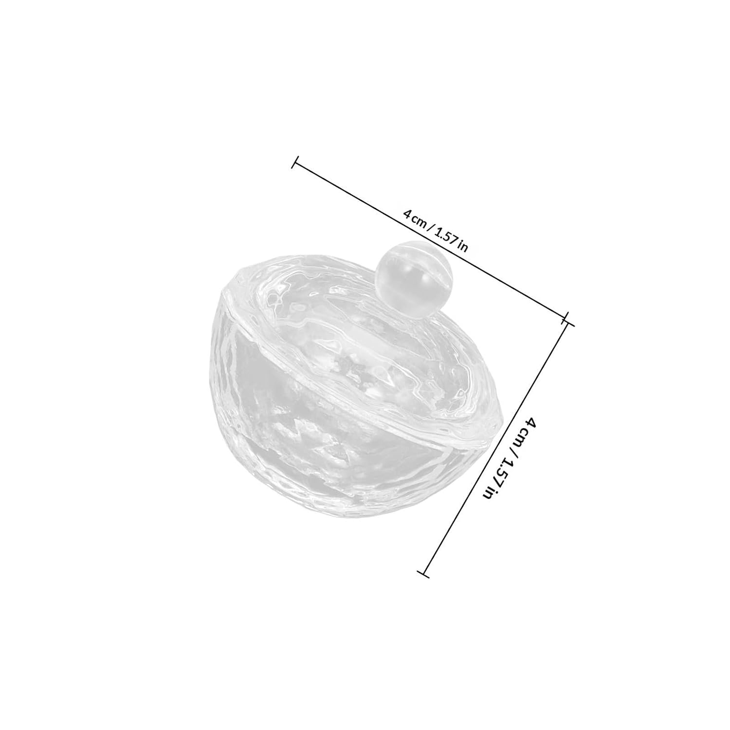 2pcs Nail Art Glass Crystal Cups with Lids for Mixing Powder and Acrylic Nail Liquid Cups for Manicure and Home Use