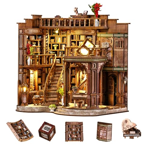OZJAY Book Nook Kit - DIY Miniature House Kit for Bookshelf, Miniature Kit for...