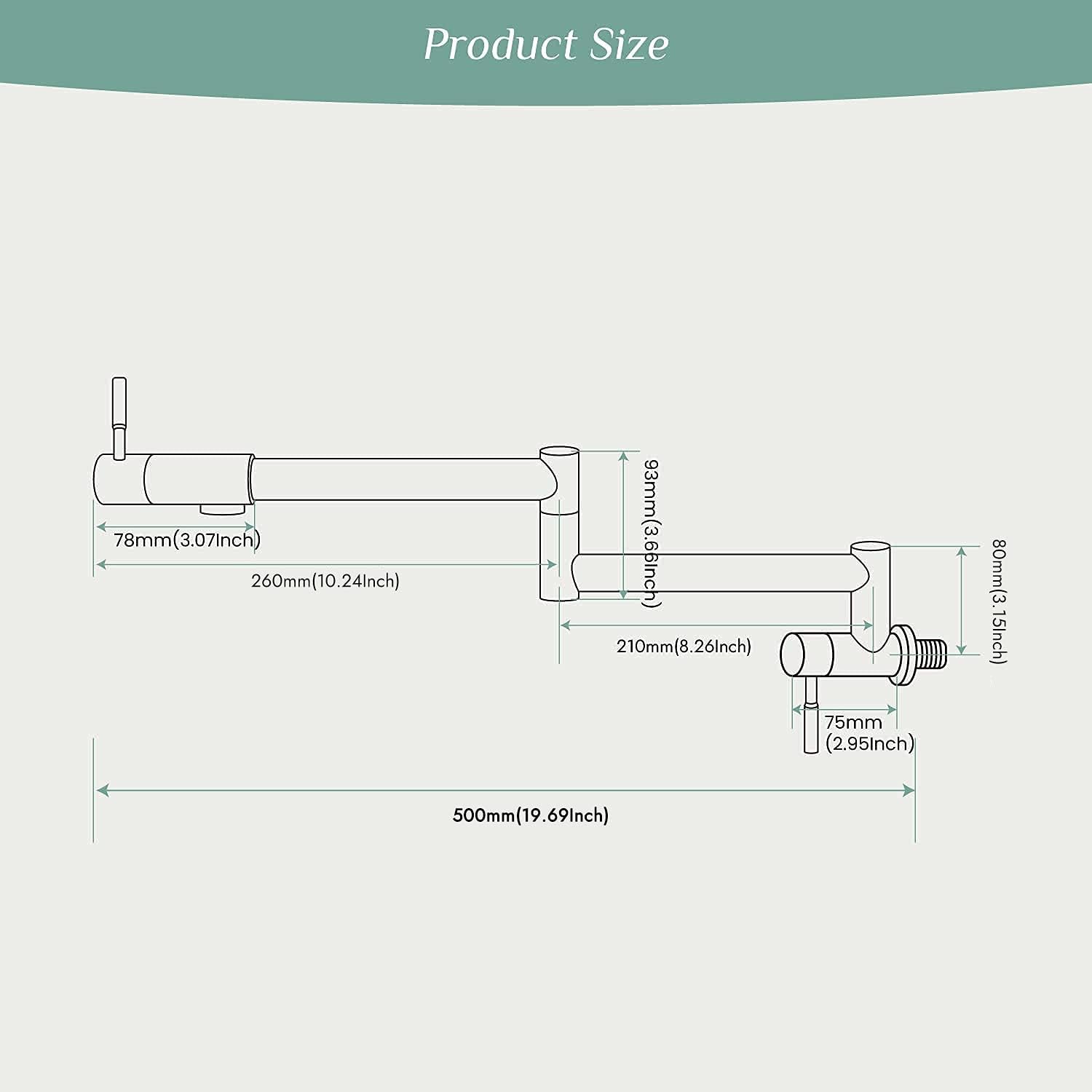 Weekly Top Sale Brassqueen Pot Filler Folding Faucet Stretchable Wall Mount Commercial Stainless Steel NPT Kitchen Sink Faucet Matte Black with Double Joint Swing Arm Single Hole Two Handles Amazing 🔥 Brassqueen Pot Filler Folding Faucet Stretchable Wall Mount Commercial Stainless Steel NPT Kitchen Sink Faucet Matte Black with Double Joint Swing Arm Single Hole Two Handles