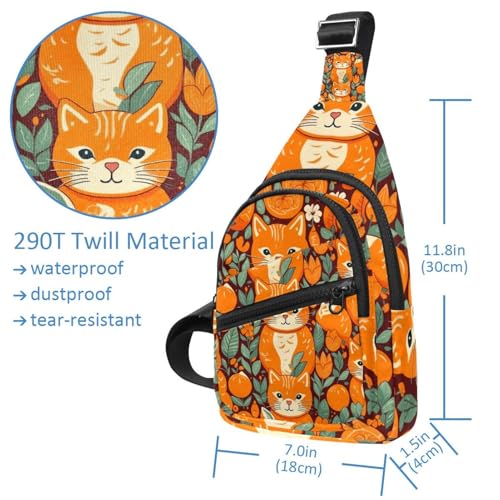 Mochila cruzada de verano transpirable riñonera cruzada multicolor gatos 4