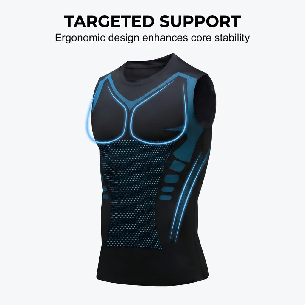 Boost V3 Compression Shaping Shirt Men, Feel the Power of Confidence, Energy & Strength