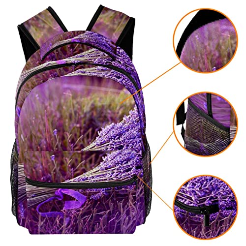Sac à dos lavande imperméable et résistant pour protéger vos livres d'école - 3