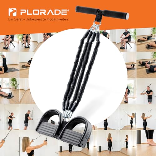 PLORADE Multifunktionstrainer | Fitnessgerät für zuhause | Überarbeitete Version | Krafttraining Aller großen Muskelgruppen | Einstellbarer Widerstand | MIT Anleitung UND ÜBUNGEN