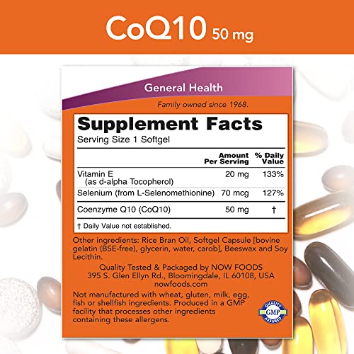 Now Foods Coq10, 50 Mg, 50 Softgel #TOP1