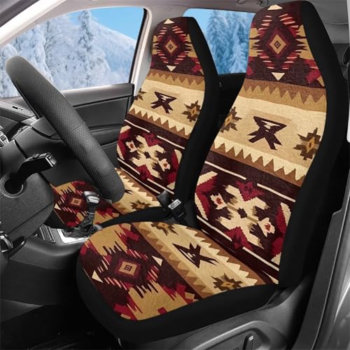 Couverture couvre sieges auto extensible marron pour camionnette et voiture