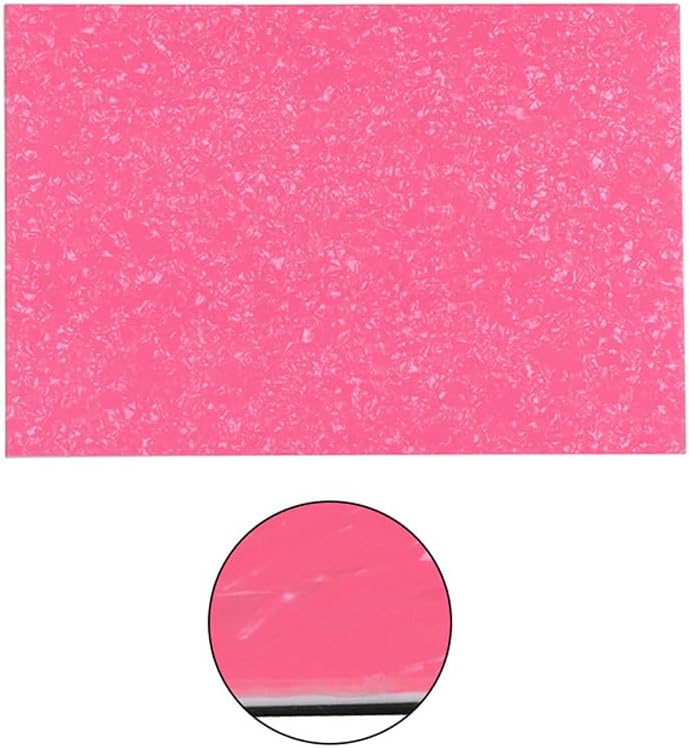 Blank Guitar Pickguard Material Scratch DIY Sheet Scratch Plate Backplate for Strat Tele Pink Pearl